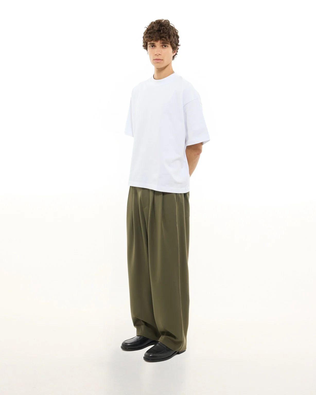 PLEATED PANT - OLIVE - Image 6